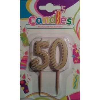 Svíčka Svíčka s číslem - 50