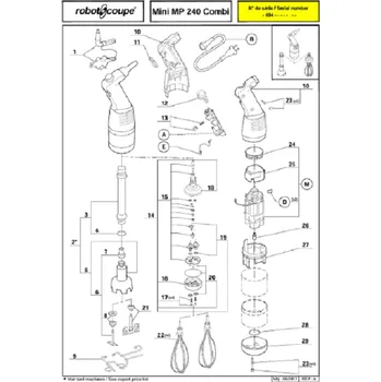 Kuchyňský robot ROBOT COUPE s.n.c. Robot Coupe MP 240 Combi Náhradní metla šlehače 39502
