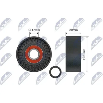 Napínací kladka, žebrovaný klínový řemen NTY RNK-PS-006