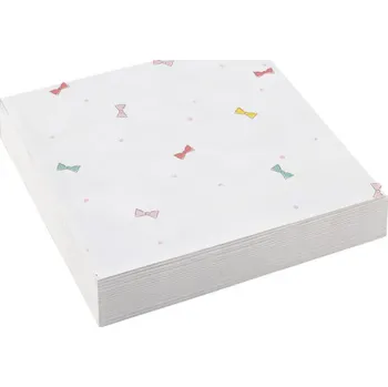 Papírový ubrousek Ubrousky malé - bílé s motýlky