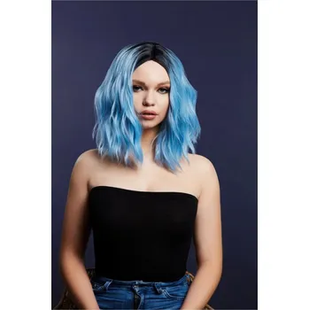 Karnevalová paruka Cara modrá krátká paruka