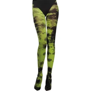 Dámské punčochy Zeleno-černé flekaté punčocháče