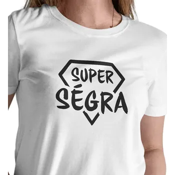 Dámské tričko Dámské bílé triko - Super ségra XXL