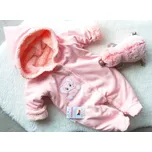 AMÁLKA Zateplená kombinéza pro miminko slon, lososová Velikost: 56-62