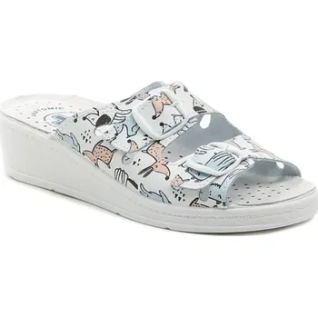 Dámské sandále Medi Line 222-25 bílé dámské zdravotní pantofle EU 38 + DÁREK