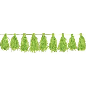 Girlanda - zelené třásně