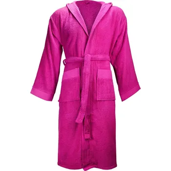 Pánský župan Župan s kapucí Bathrobe hooded magenta L/XL