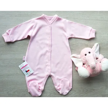 Kojenecký overall AMÁLKA Bavlněný overal na spinkání, světle růžový Velikost: 86