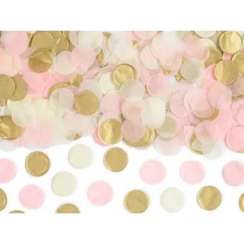 Party dekorace Konfety kulaté růžovozlaté