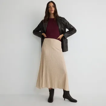 Dámská sukně Reserved - Plisovaná midi sukně - pšeničná - 607DG-12X - 607DG-12X-M-2