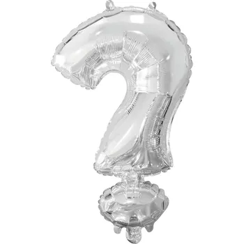 Balónek Mini znak ? stříbrný - balónek