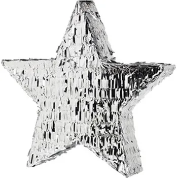 Vánoční dekorace Stříbrná hvězda - piňata