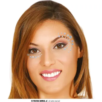 Stříbrné kamínky na obličej - lepící