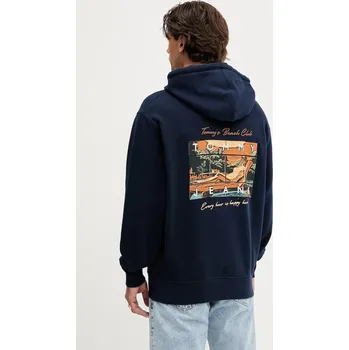 Pánská mikina Bavlněná mikina Tommy Jeans DM0DM21373 námořnická modř 59X, vel. L