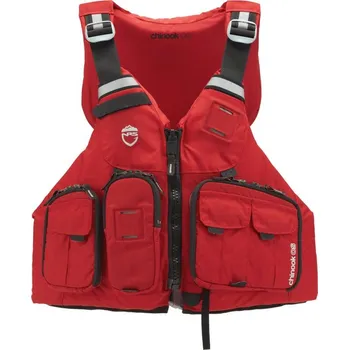 Plovací vesta NRS Chinook OS Fishing PFD XS/M Red + DÁREK + Doprava ZDARMA