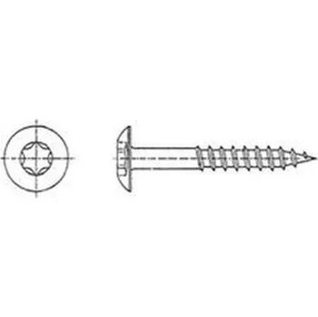 Vrut vrut 4.8x60 A2 NEREZ plochá hlava fasádní TORX TRESPO