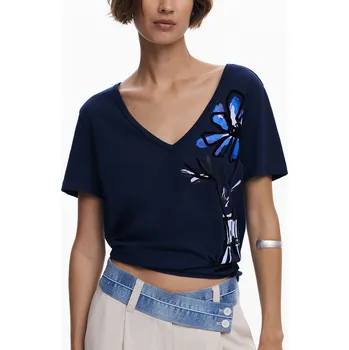 Dámské tričko Dámské triko s krátkým rukávem a květinovým vzorem DESIGUAL Other 3403593