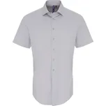 Popelínová elastická košile s krátkým rukávem PR 246 silver XL
