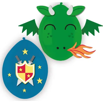 Balónek Zelený dračí balonek - 8 ks