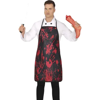 Kuchyňská zástěra Krvavá černá zástěra 55x75 cm Černá