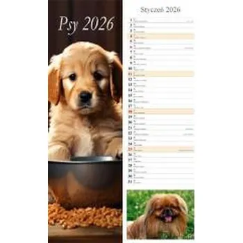 Kalendář Kalendarz 2026 ścienny pasek Psy