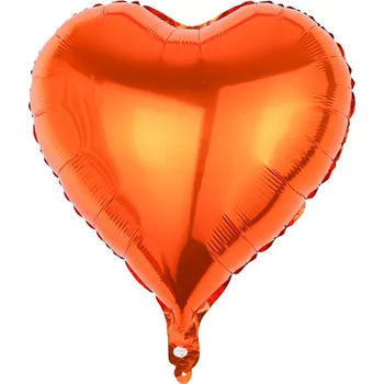 Balónek Fóliový balónek - Srdce oranžové, 45 cm