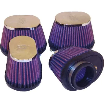 K&N sada univerzálních filtrů se vstupem 44 mm a výškou 70 mm, kovový vrchlík, 4 vzduchové filtry