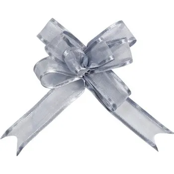 Dekorativní mašlička - šedá