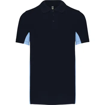 Pánská móda 2-barevné piqué polo "Flag" K 232 navy-sky L