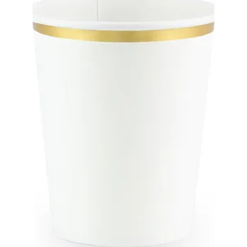 Party dekorace Kelímky - bílozlaté