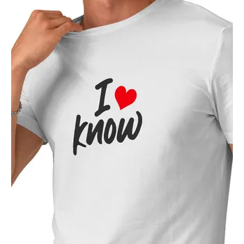 Pánské tričko Pánské triko - bílé I love you 3XL