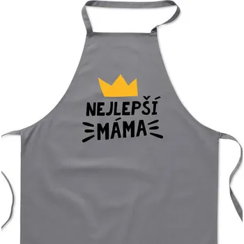 Kuchyňská zástěra Zástěra šedá - Nejlepší máma