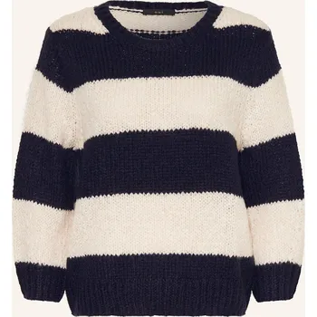 Dámský svetr Oui Dámský Svetr S 3/4 Rukávem, tmavě modrá / bílá, 42