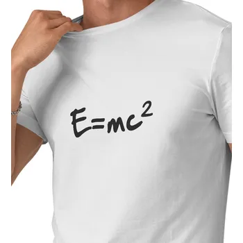 Pánské triko bílé - E = mc2 3XL