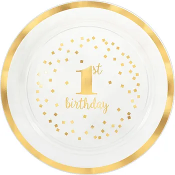 Talíř Velký talíř - zlatý 1st birthday