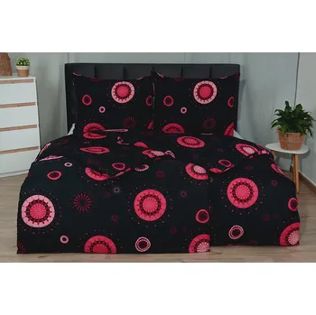 Povlečení Povlečení z mikrovlákna s bavlněným efektem LELA malinové