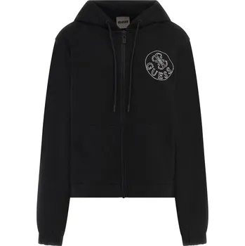 Dámská mikina Dámská Mikina GUESS NOÉMIE FULL ZIP SWEATSHIRT V4YQ04KC3D2-JBLK – Černá XS