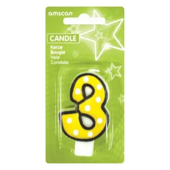 Svíčka Svíčka - číslice 3 s puntíky