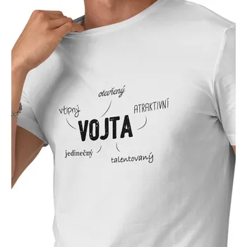 Pánské triko bílé - Vojta XL