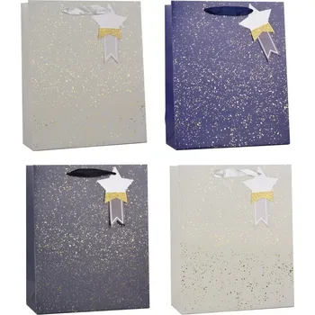 Dárková s metalickými prvky - šedá