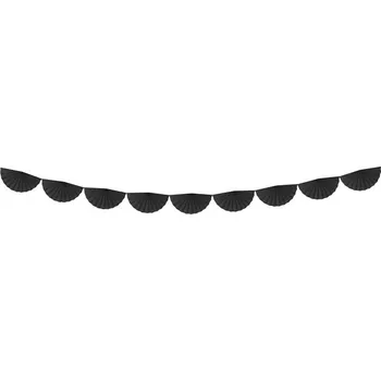 Girlanda - vějířky černé menší