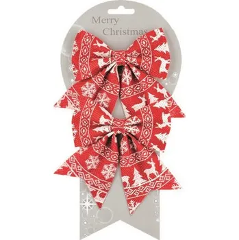 Stuha Mašle červená s norským vzorem