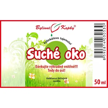 Doplněk stravy Bylinné kapky s.r.o. Suché oko - Bylinné kapky (tinktura) Bylinkářovo tajemství 50 ml