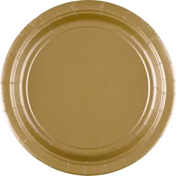 Party dekorace Párty talířky zlaté
