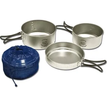 Kempingové nádobí SILVERANT Titanový kempingový set ze tří dílů
