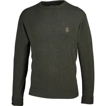 Dámský svetr Pletený svetr s kulatým výstřihem Deerhunter Harrington Velikost: 3XL, Barva: lesní zelená