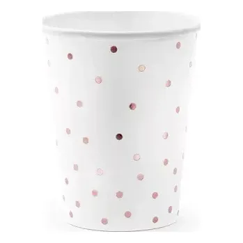 Party dekorace Kelímek zlaté puntíky