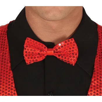 Motýlek Motýlek -Flitrový, červený