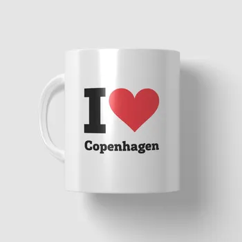 Hrnek s nápisem I love Copenhagen
