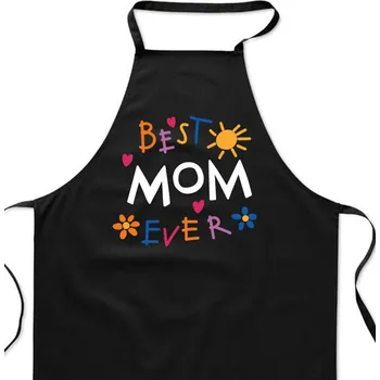 Kuchyňská zástěra Zástěra černá - Best mom ever